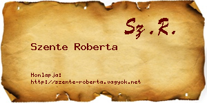 Szente Roberta névjegykártya